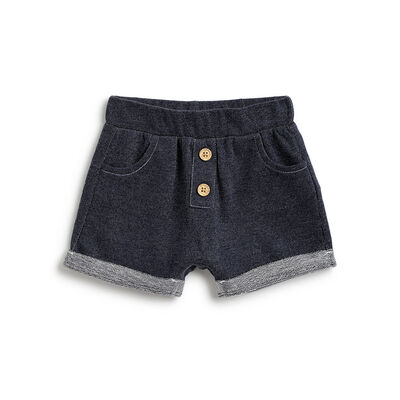 Boys Medium Blue Solid Shorts